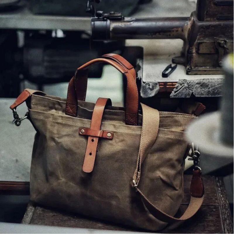 Kennedy leather canvas bag