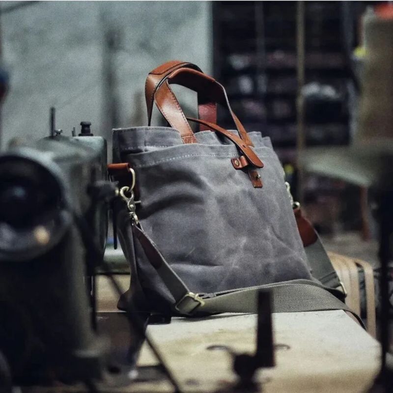 Kennedy leather canvas bag