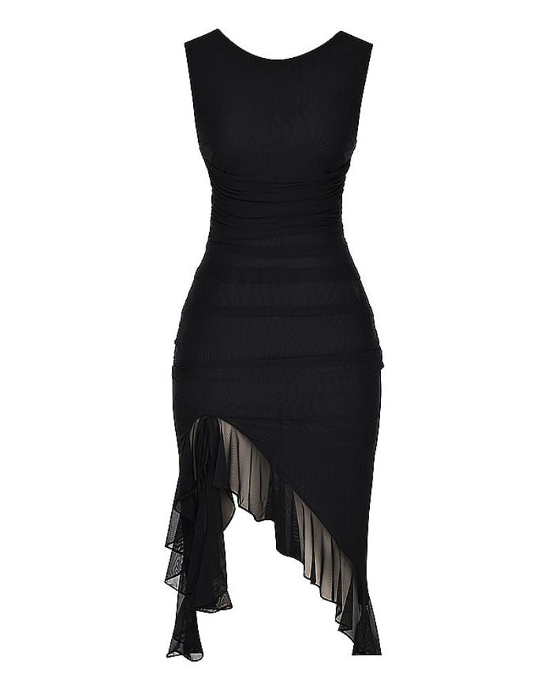 Charlotte ruffle midi dress - Tiktok Exclusive