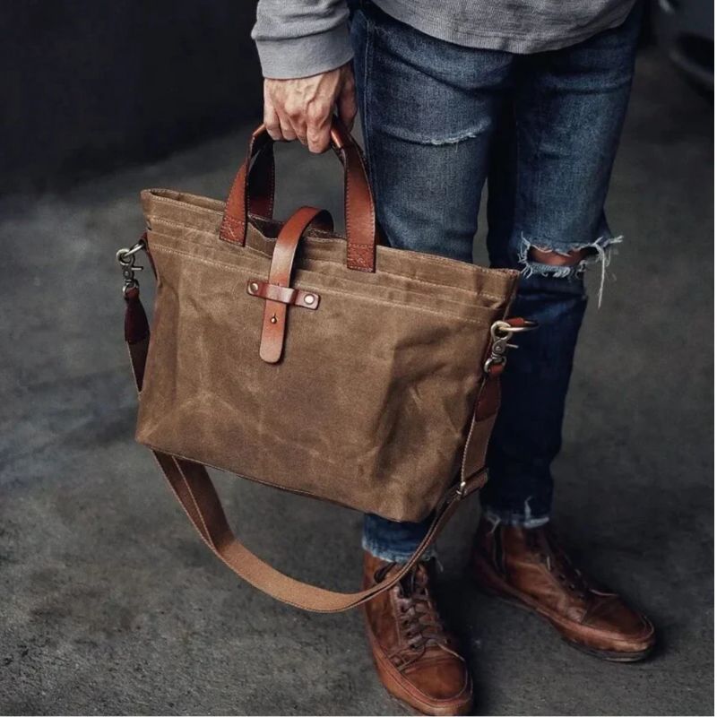 Kennedy leather canvas bag