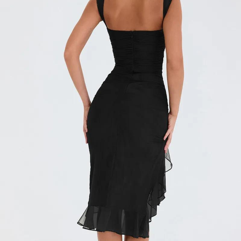 Charlotte ruffle midi dress - Tiktok Exclusive