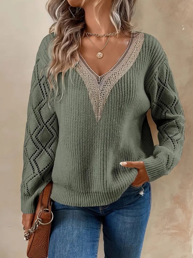 Khea V Neck Knitted Sweater