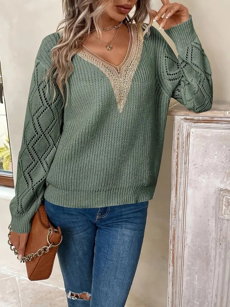 Khea V Neck Knitted Sweater