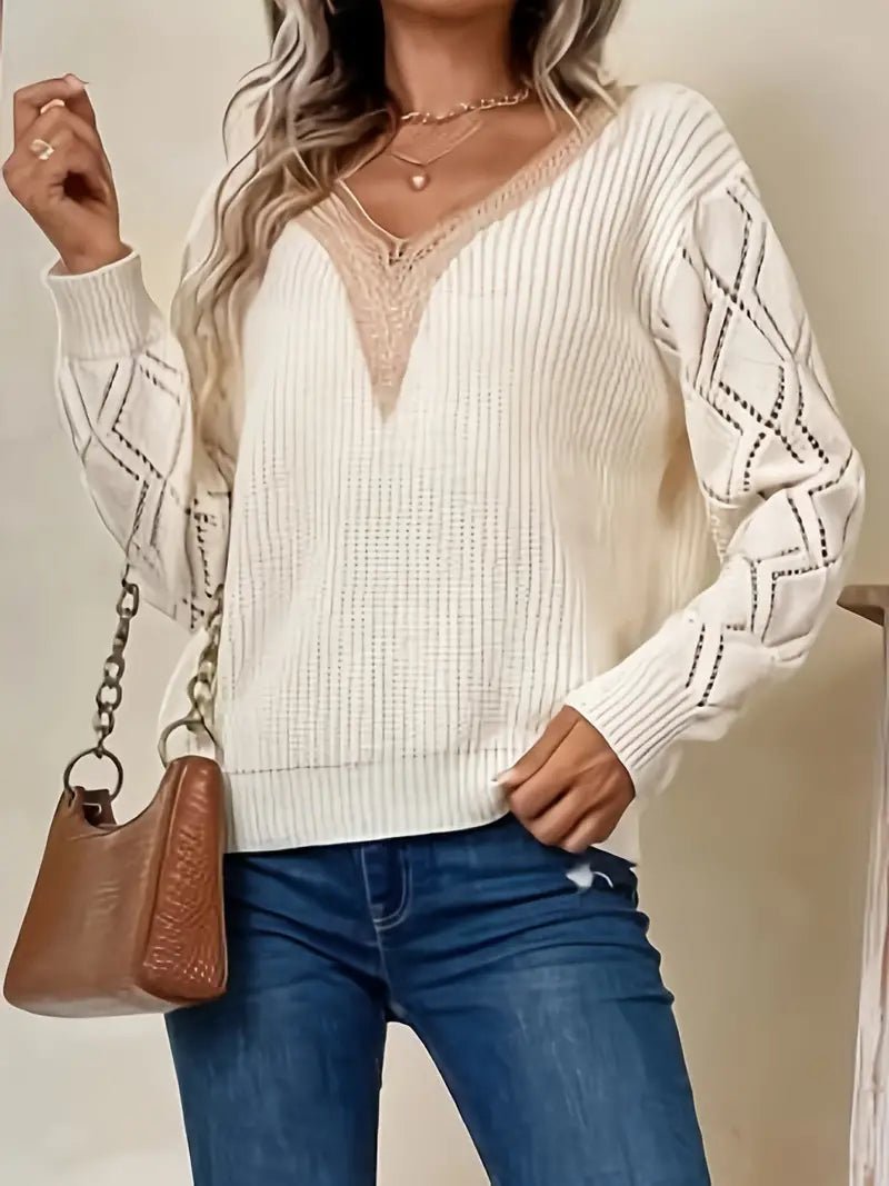 Khea V Neck Knitted Sweater