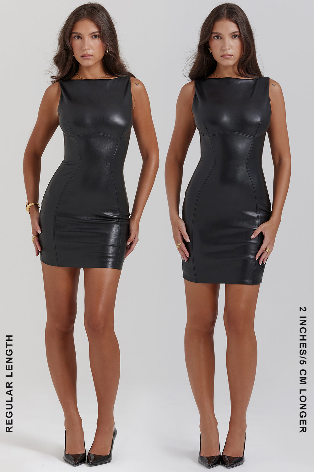 Amelia leather dress